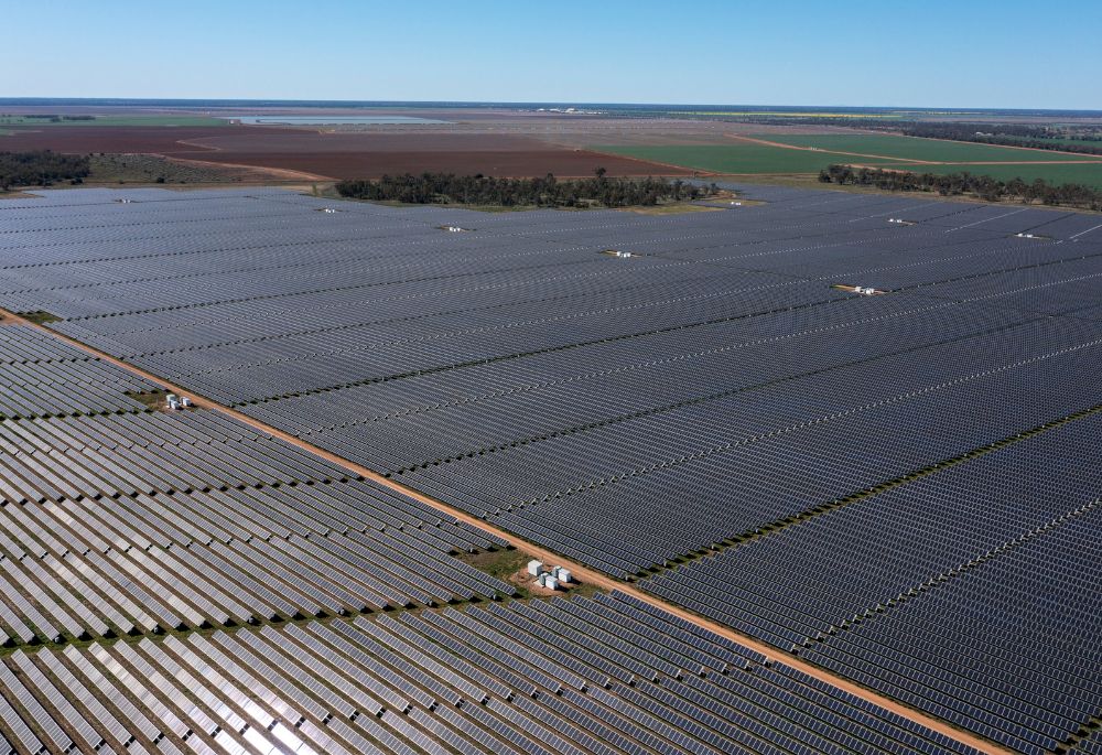 Solar farm in Nevertire, New South Wales, Australia