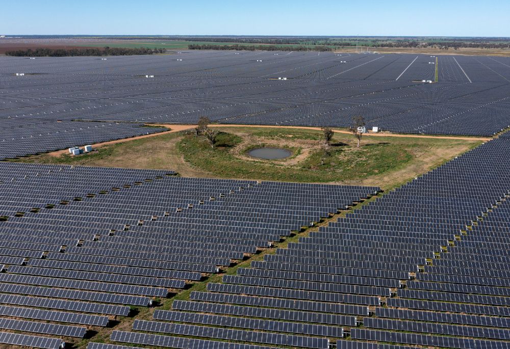 Solar farm in Nevertire, New South Wales, Australia