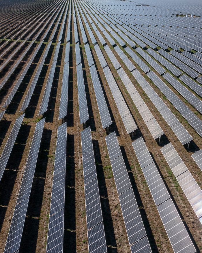 Solar farm in Nevertire, New South Wales, Australia