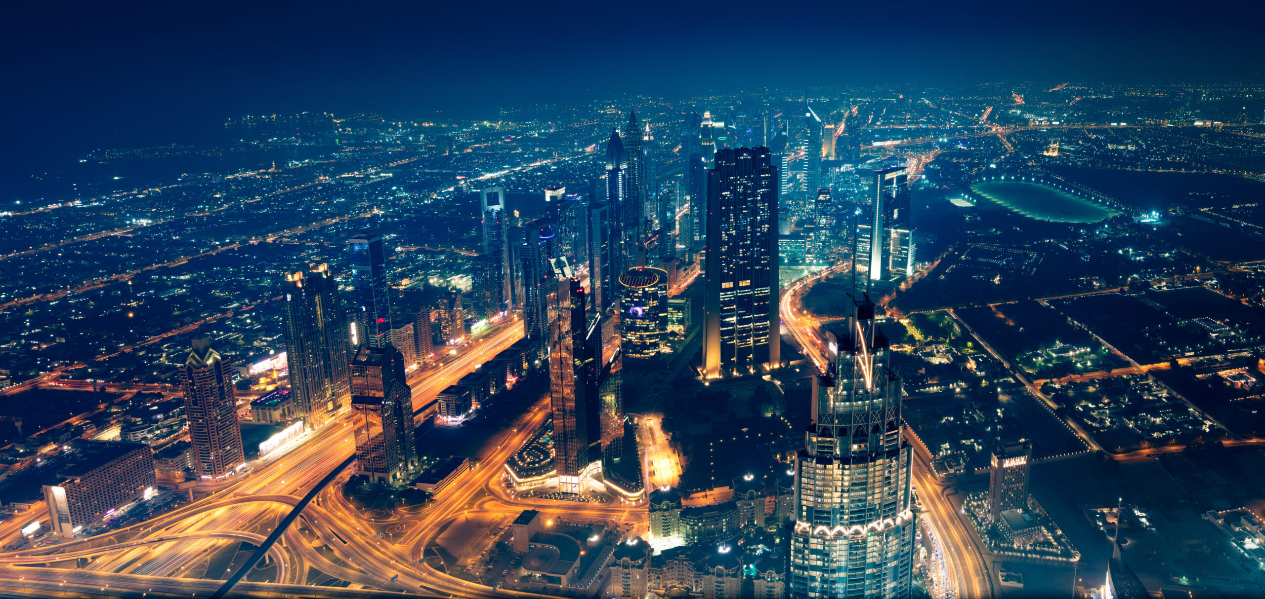 Panoramic,View,Of,Dubai,City,,Beautiful,Modern,New,Town,At