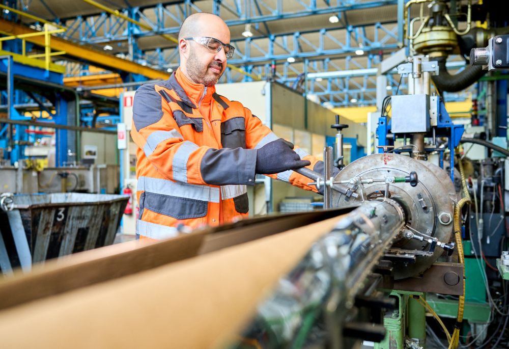 Nexans employee at Charleroi factory in Belgium