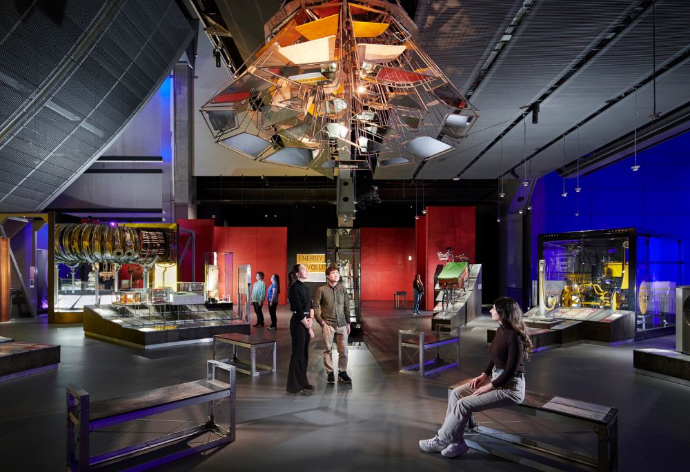 Visitors in Energy Revolution The Adani Green Energy Gallery at the Science Museum