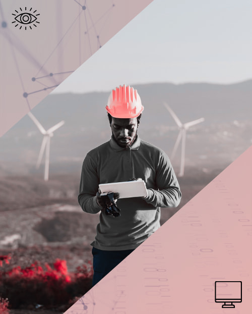 Worker, electrification, wind turbines, Nexans