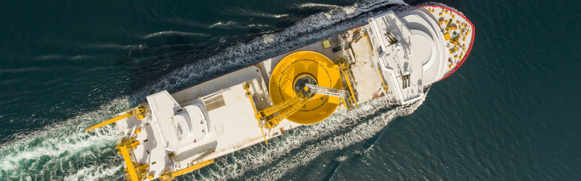 Aerial view of Nexans'Aurora ship