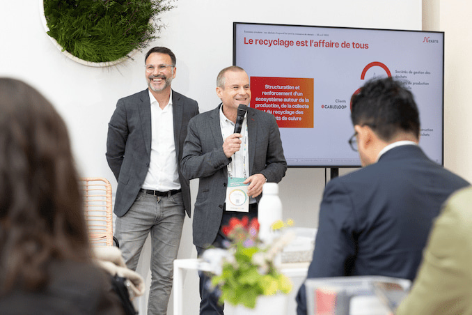 Nexans speakers presenting solutions for a sustainable circular economy.