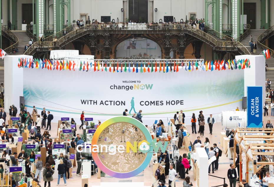 View of the Grand Palais in Paris, the emblematic venue for the ChangeNOW 2025 event.