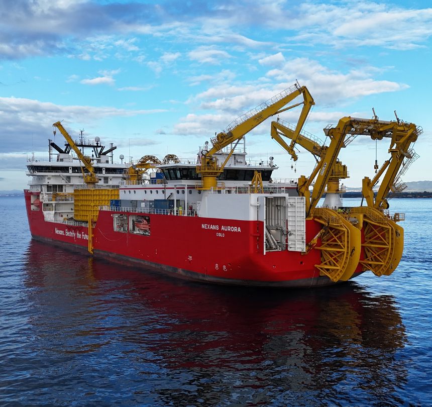 Nexans Aurora on the Tyrrhenian Link project