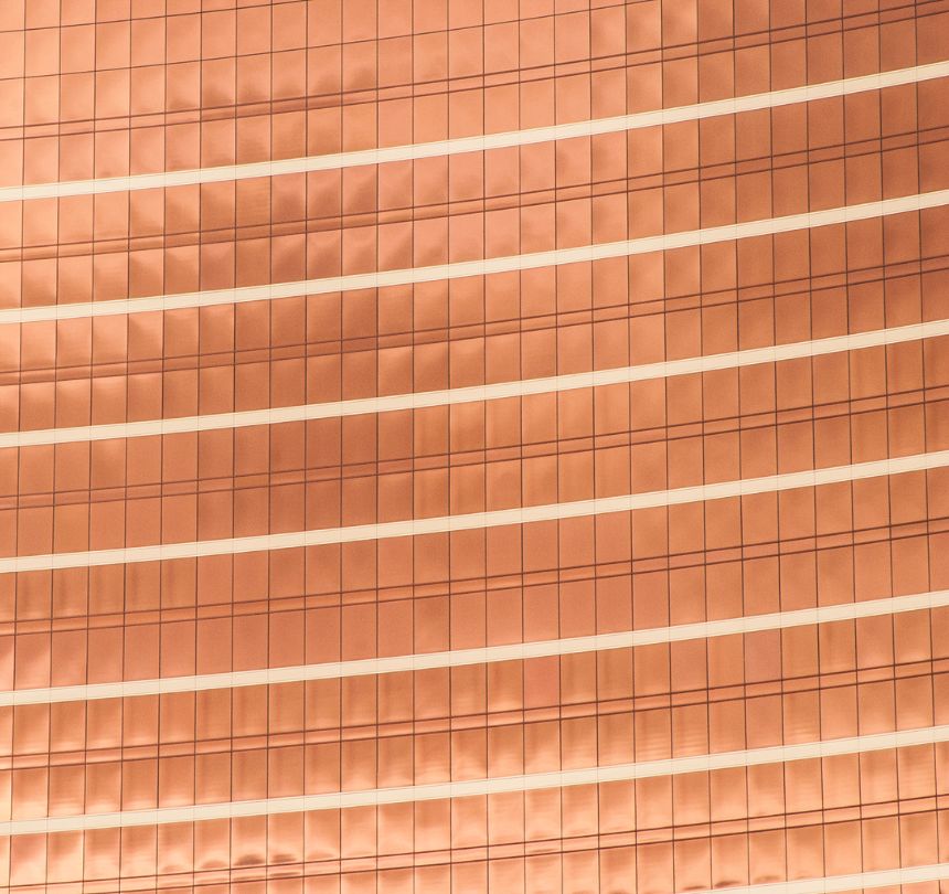 copper glass building